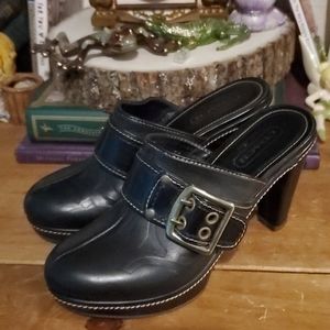 Coach Black Mules